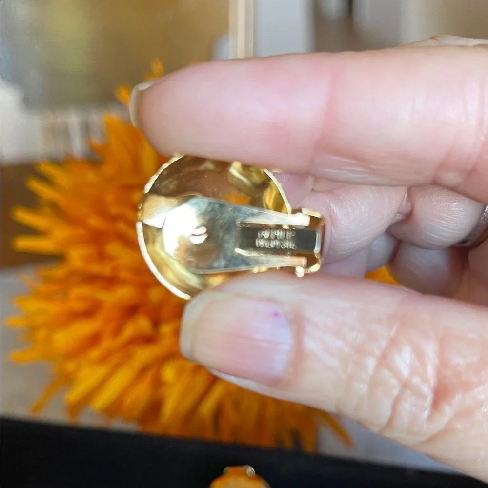 Napier Shiny Gold-Tone Round Clip-On Earrings